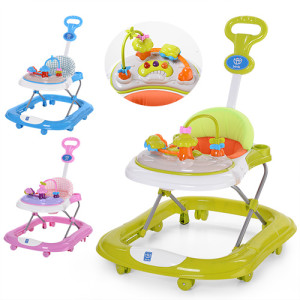 Ходунки детские Bambi M 3691, с родительской ручкой, со стопором